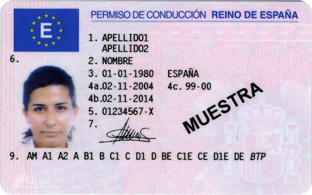 Spanish drivers license